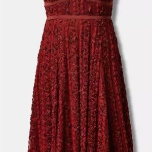 Torrid Tea Length Lace Sweetheart Dress NWT
